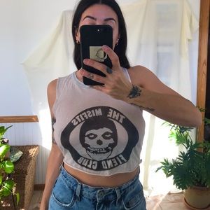 Paper Thin Misfits Fiend Skull Sleevless Crop Top Muscle Tank